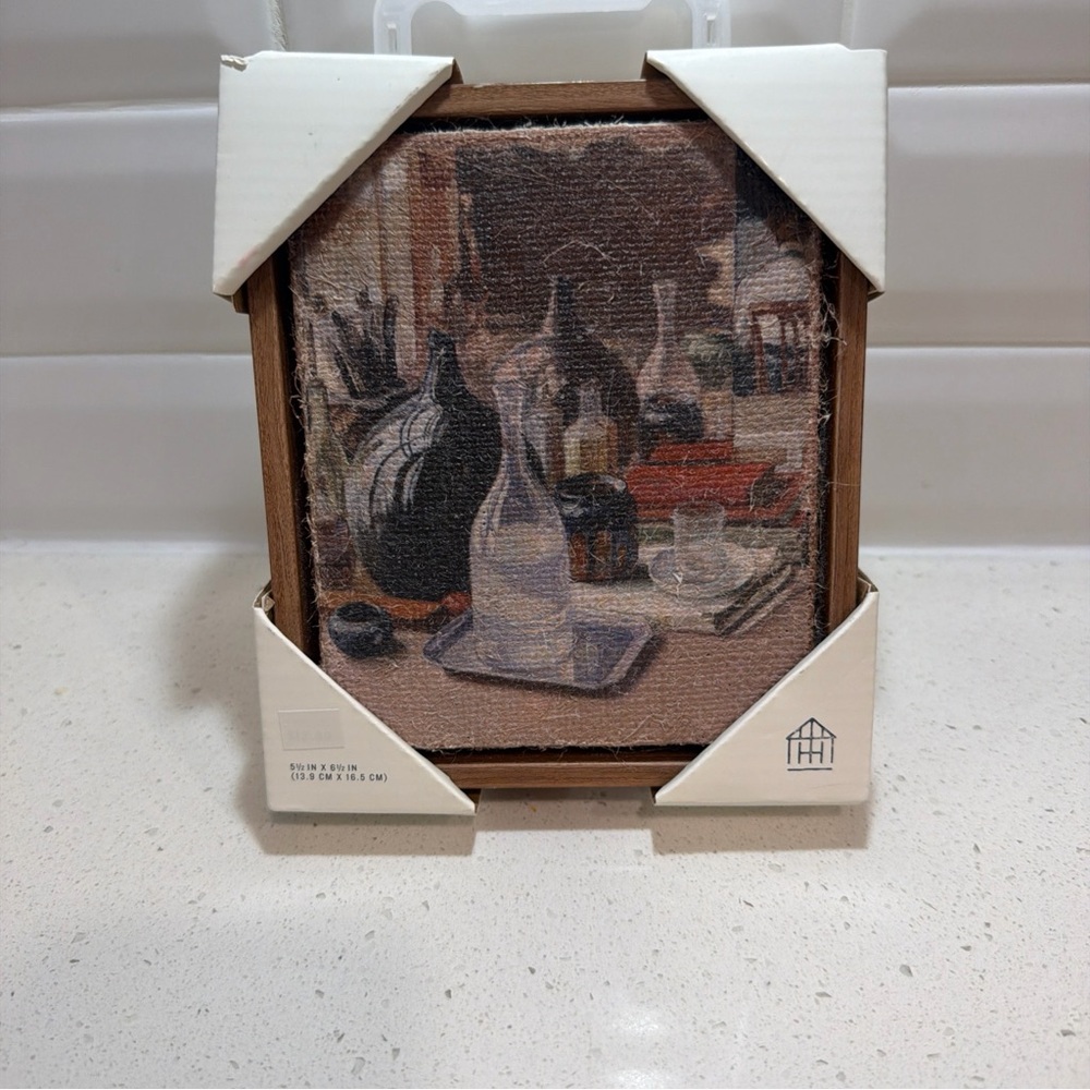Hearth&hand Needle Point Wall Art Painting Vases New